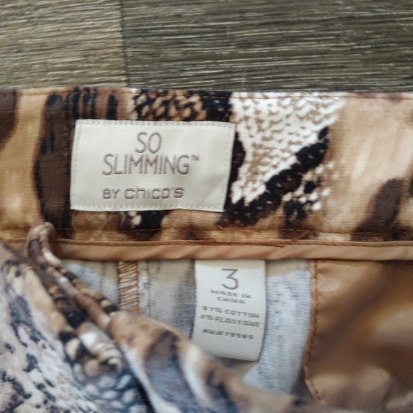 Chico's Slimming ankle Capri Pant XL Size 3 - Picture 3 of 4